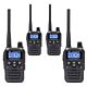Sarja 4 kannettavaa radioasemaa PNI PMR R45 PRO 446MHz, 0,5W, 99 ohjelmoitavaa kanavaa, 16 PMR ja 38 CTCSS ja 104 DCS-ääntä,