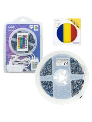 PNI 5050RGB LED Strip Package 300 LED-valoa, RGB, himmennys, valoshowt, 5 metriä, IP20 ja sticky pad -lippu mukana