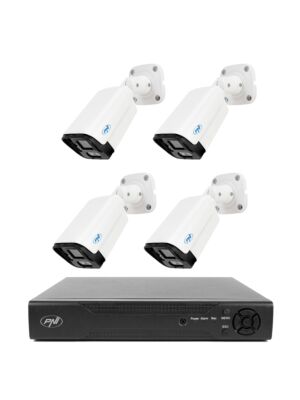 NVR PNI House IP716 -videovalvontapaketti ja 4 PNI IP125 -kameraa IP:llä, 5MP