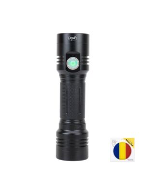 Paketti PNI Adventure F200 -kaksoisLED-alumiinitaskulamppu, 4000mAh akku ja lipun tahmainen tyyny mukana