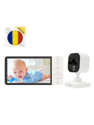 Videovauvamonitori PNI BM500 -paketti, 5 tuuman näyttö, langaton 2,4 GHz ja tarralappu