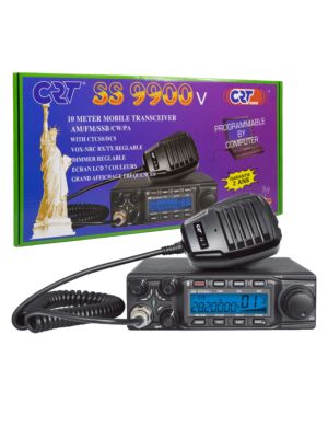 Amatööriradioasema CRT SS 9900V AM, FM, LSB, USB, CW 28-29.7Mhz, ASQ, DTMF, Roger Beep, 12V, CTCSS, DCS, ohjelmoitava