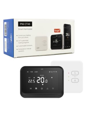 Älykäs termostaatti PNI CT45 langaton, WiFi, Internet-ohjaus, lämmityslaitoksille, TuyaSmart APP