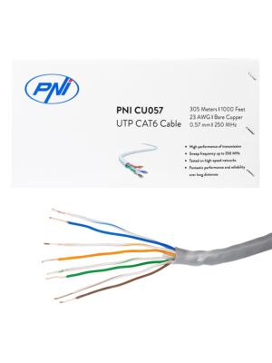 Kaapeli UTP CAT6 PNI CU057 kuparista 0,57 mm