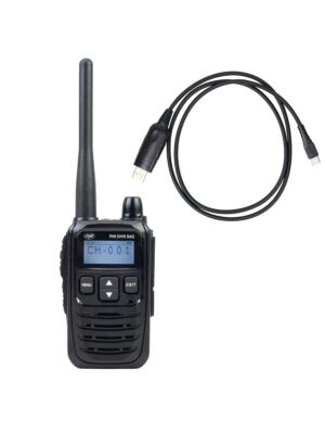 Paketti Kannettava radioasema PNI DMR R45 digitaalinen ja analoginen, 446MHz + PC-ohjelmointikaapeli