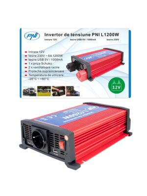 PNI L1200W 12V virtalähteen invertteri