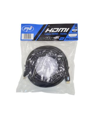 PNI H1000 nopea 1.4V HDMI-kaapeli, plug-in, Ethernet, kullattu, 10m