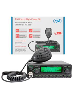 CB-radioasema PNI Escort High Power 60 monistandardi, 60W FM/AM, 12V, ASQ, RF Gain