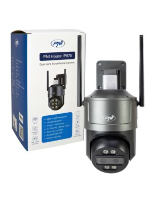 PNI House IP578 -videovalvontakamera Wi-Fi-yhteydellä, PTZ, kaksoislinssi 8MP + 8MP, 10X optinen zoom