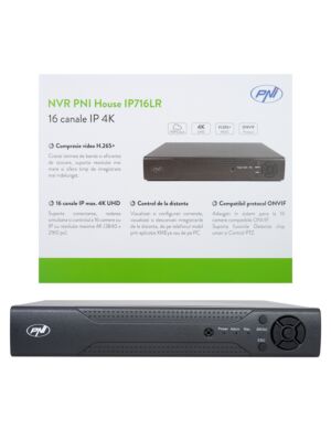 PNR House IP716LR NVR, 16-kanavainen IP 4K, H.265