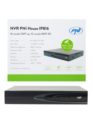 NVR PNI House IP16A2 16 kanavalla IP 4K