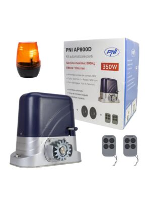 PNI AP800D porttiautomaatiosarja, moottori, valokennot, kaukosäädin, lamppu, 230V, 1100 N ja 800KG liukuportti