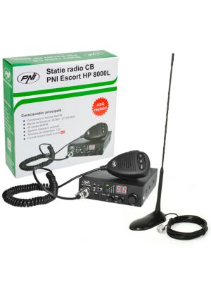 CB PNI ESCORT HP 8000L ASQ -aseman sarja + CB PNI Extra 45 -antenni magneettina