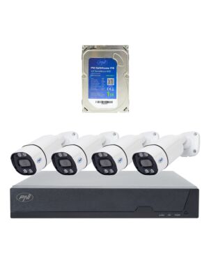 PNI House IPMAX POE 8 -videovalvontapaketti, NVR 4 kameralla ja PNI SafeHouse 1 Tt:n kiintolevyllä