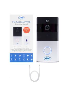 PNI SafeHome PT710B älykäs videopuhelinpaketti WiFi HD, P2P ja USB 2.0 - Micro USB 1 m -kaapelilla