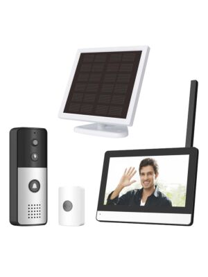 Langaton älykäs videopuhelin PNI SafeHome PT770 WiFi, Full HD 1080P, porttiyksikkö aurinkopaneelilla, Tuya Smart, in