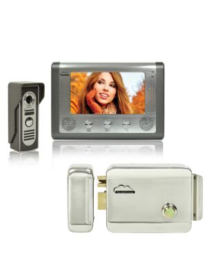 SilverCloud House 715 Video Intercom -sarja, jossa 7-tuumainen LCD ja SilverCloud YR300 sähkömagneettinen Yala