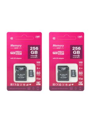 Kaksiosainen PNI 256GB MicroSD -muistikorttipaketti Class 10 SD -adapterilla, 80 Mb/s, V30