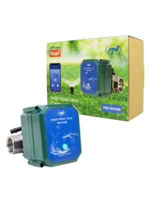 PNI SV200 älykäs vesiventtiili, Wi-Fi-yhteys, IP65, DN20, 3/4 Tuya -sovellus, yhteensopiva Amazon Alexan kanssa