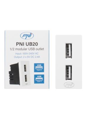 PNI UB20 kaksinkertainen USB-liitäntä