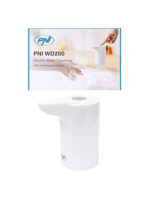 Sähköpumppu vesipullolle PNI WD200, lataus USB-C:n kautta, 800 mAh akku