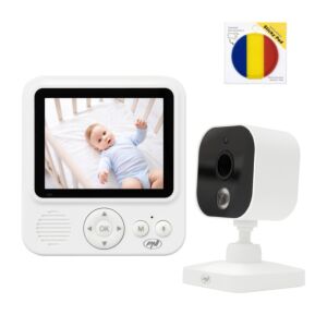 Videovauvamonitori PNI BM280 -paketti, 2,8 tuuman näyttö, langaton 2,4 GHz, mukana tahmea tyynylippu