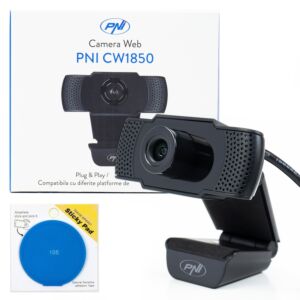 PNI CW1850 Full HD 1080P 2MP -verkkokamerapaketti, USB, klipsi ja tarratyyny, sininen