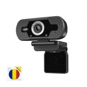 PNI CW2860 Full HD 4MP webcam-paketti, USB, klipsikäs, sisäänrakennettu mikrofoni ja tarttuva padin lippu mukana