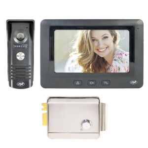 PNI DF930 -videopuhelin, 1 näyttö, 7 tuuman LCD-näyttö, 800x480, sähkömagneettinen yala-lähtö, musta