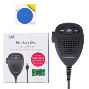 PNI Echo One -mikrofonipaketti PNI HP 6500- ja PNI HP 7120 -laitteille, kaikumoduuli ja sininen tarratyyny