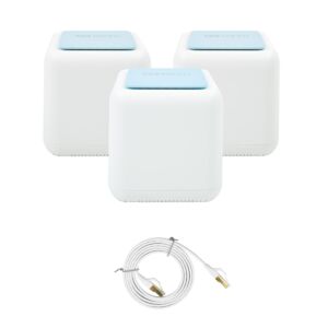 PNI GB1200 Gigabit Wi-Fi Mesh -järjestelmäpaketti ja 1 m S/STP CAT8 -litteä verkkokaapeli PNI U8015W 1,5 m