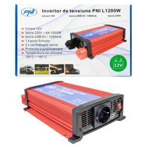 PNI L1200W 12V virtalähteen invertteri