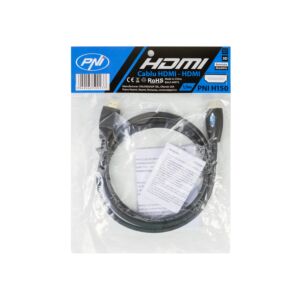PNI H150 nopea 1.4V HDMI-kaapeli, pistoke, Ethernet, kullattu, 1,5 m