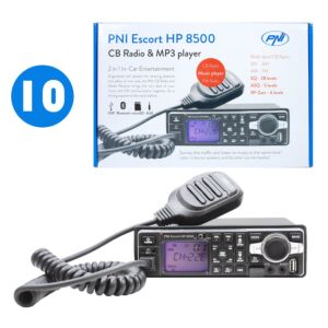 Bax 10 kpl CB-radioasemalla ja MP3-soittimella PNI