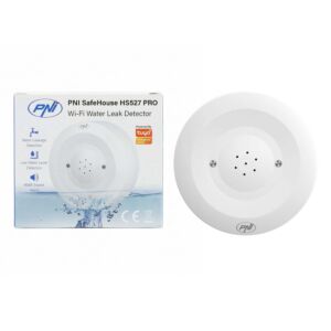 PNI SafeHouse HS527 tulvatunnistin Wi-Fi-yhteydellä, 80 dB:n äänihälyttimellä, sisäänrakennetulla kaiuttimella, tulvimiseen ja