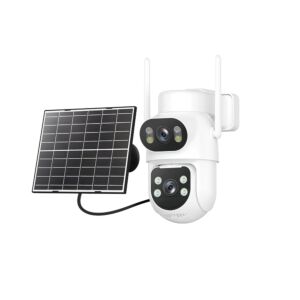 IP974S GSM 4G AOV -videovalvontakamera, PTZ, kaksoislinssi 2MP + 2MP, 8 W aurinkopaneeli, 7800 mAh:n lohkoakku