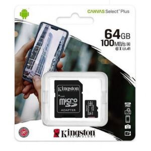 MicroSD Canvas Select Plus -muistikortti, 64 Gt, 100 Mt / s, adapterilla