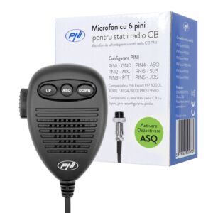 6-nastainen mikrofoni radioasemille PNI Escort HP 8000L/8001L/8024/9001 PRO/9500/8900