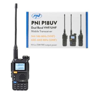 Kannettava VHF/UHF-radioasema PNI P18UV, kaksikaistainen