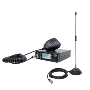 CB PNI Escort HP 9700 USB -radioasemapaketti ja CB PNI Extra 40 -antenni magneettisella pohjalla