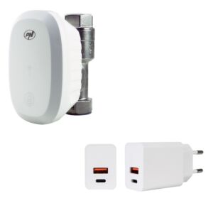 Älykäs PNI SV180 PRO -vesiventtiili ja PNI CHG300 -virtalähde