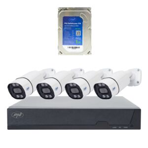 PNI House IPMAX POE 8 -videovalvontapaketti, NVR 4 kameralla ja PNI SafeHouse 1 Tt:n kiintolevyllä