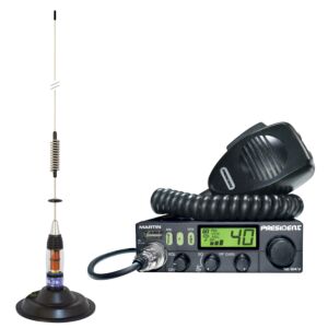Kit Radio CB President MARTIN ASC + CB Antenni PNI ML70, pituus 70cm, 26-30MHz, 200W