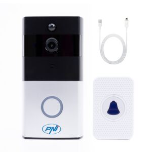 PNI SafeHome PT710B älykäs videopuhelinpaketti WiFi HD, P2P ja USB 2.0 - Micro USB 1 m -kaapelilla