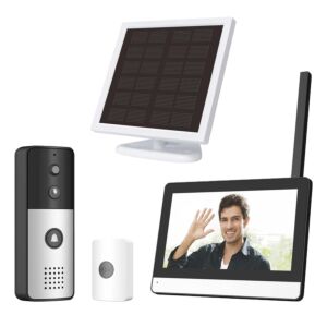 Langaton älykäs videopuhelin PNI SafeHome PT770 WiFi, Full HD 1080P, porttiyksikkö aurinkopaneelilla, Tuya Smart, in