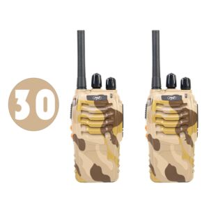 Laatikko, jossa on 30 kpl kannettavaa PNI PMR -radioasemaa