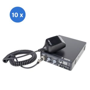 Bax 10bc CB-radioasemalla CRT S Mini, kaksoisjännite, 12/24V, 4W, ASQ, AM-FM
