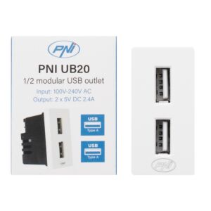 PNI UB20 kaksinkertainen USB-liitäntä