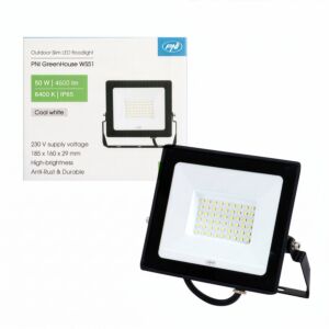 Ohut LED-heijastin PNI GreenHouse WS51 50W, 6400K, 4500 lm, 184,5*29*160mm