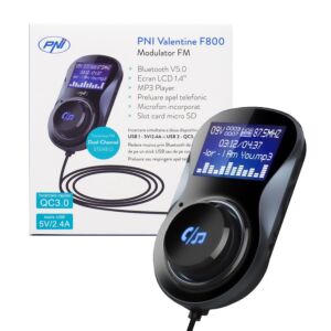 FM PNI Valentine F800 Bluetooth-FM-modulaattori